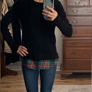Jcrew Black “two shirt” top